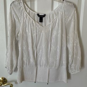 WHBM Detailed White Top